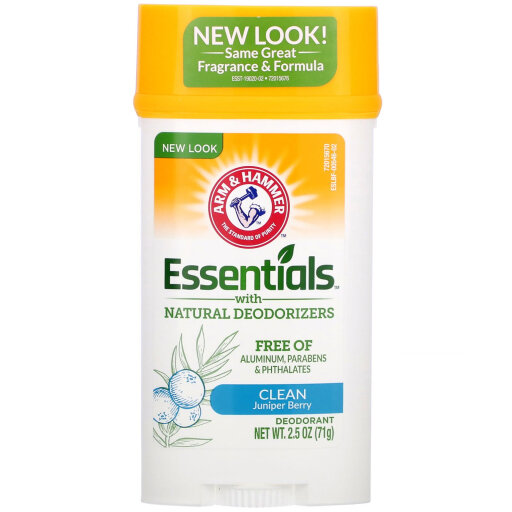 Arm &amp; Hammer Essentials Natural 71g Дезодорант з натуральними речовинами, ялівецька ягода