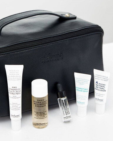 Melume Skinsational Starter Kit Стартовый набор с пятью миниатюрами и косметичкой melume
