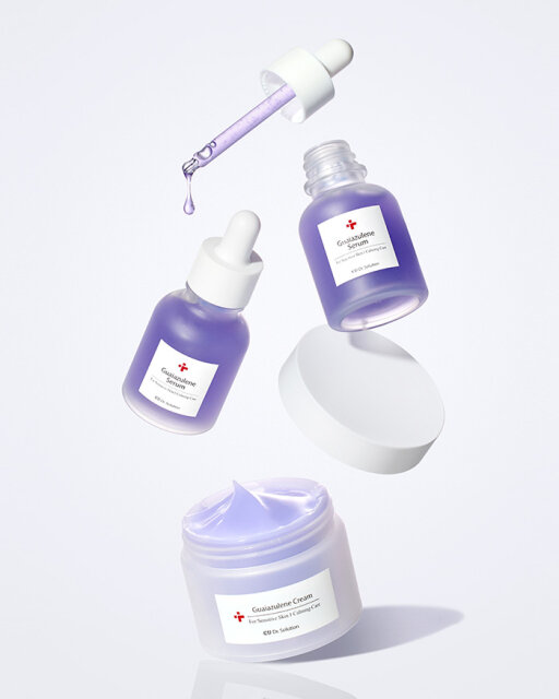 Cuskin Dr.Solution Guaiazulene Cream 50ml Інтенсивний заспокійливий крем з гвайазуленом, троксерутином та менадiоном — Фото 4