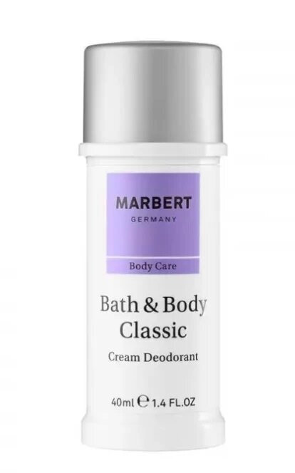 Marbert Bath &amp; Body Classic Cream Deodorant 40ml Крем-дезодорант для длительной защиты