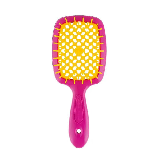 Щетка Janeke Small Superbrush The Original 86SP234FY Розовая/Желтая
