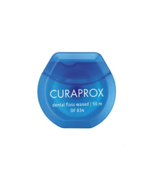 CURAPROX Нить межзубная вощеная с ароматом мяты 50 м. — Фото 1