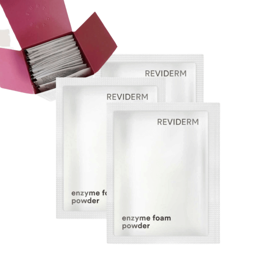 Reviderm Enzyme foam powder упаковка 20 шт 1g/1 саше Косметическая энзимная пудра с антибактериальным и абсорбирующим эффектом — Фото 1
