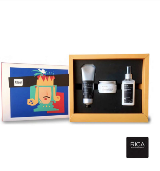 Rica Gift pack OPUNTIA MEN-BARBER Подарочный мужской набор для бритья (эмульсия, крем, бальзам)