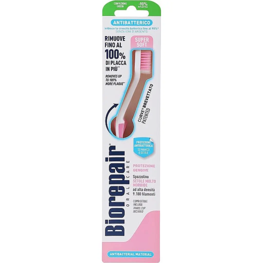 BIOREPAIR Зубна щітка &quot;Досконала чистка&quot; Supersoft, для захисту ясен рожева