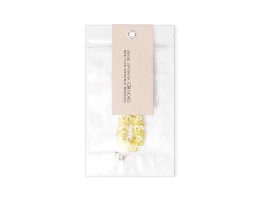 MON MOU Silk Slim Scrunchie Тонкая шелковая резинка (желтая) — Фото 1