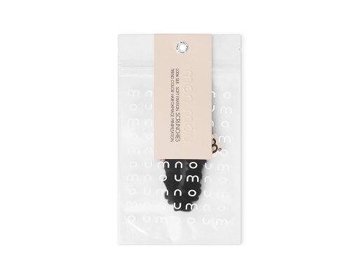 MON MOU Silk Slim Scrunchie Тонкая шелковая резинка (черная) — Фото 1