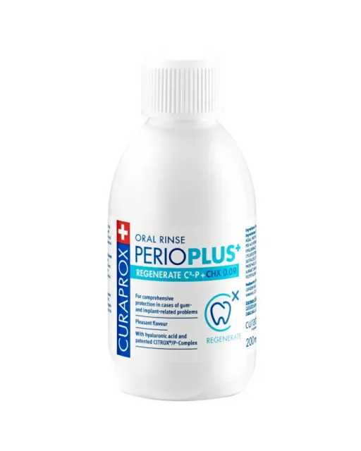 CURAPROX Perio Plus Regenerate Жидкость-ополаскиватель Перио Плюс Восстановление 0,09% хлоргексидина 200мл