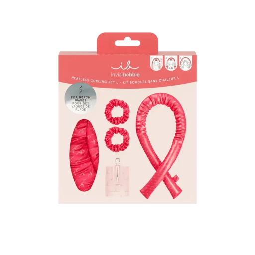 Подарочный набор (2 резинки SPRUNCHIE, 1 бігуді та 1 стрічка) invisibobble GIFT SET Beach Curl L