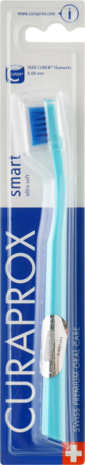 CURAPROX smart ultra soft 5-12 Years Зубная щетка средней жесткости для детей (голубая) — Фото 1