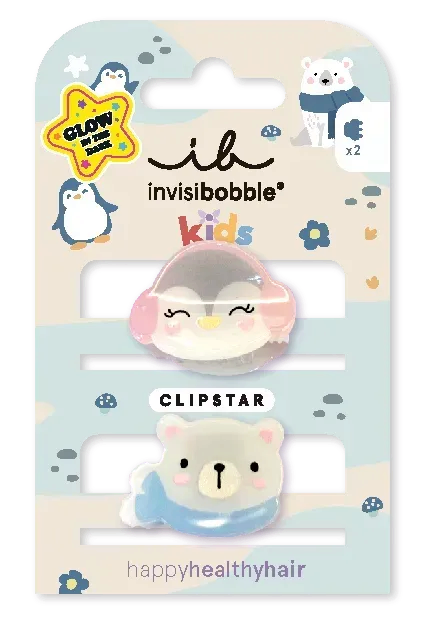 Заколка для волос invisibobble CLIPSTAR GLOW KIDS Polar Friends
