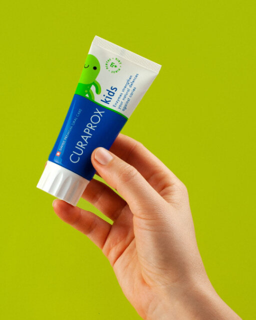 CURAPROX Kids Paste 60ml Дитяча зубна паста з фтором від 6-ти років, смак м`яти — Фото 2
